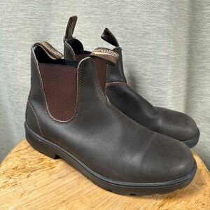 Blundstone Originals 500 Stout Brown Leather Chelsea Boots Mens AUS 9 (US 10)